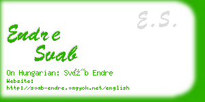 endre svab business card